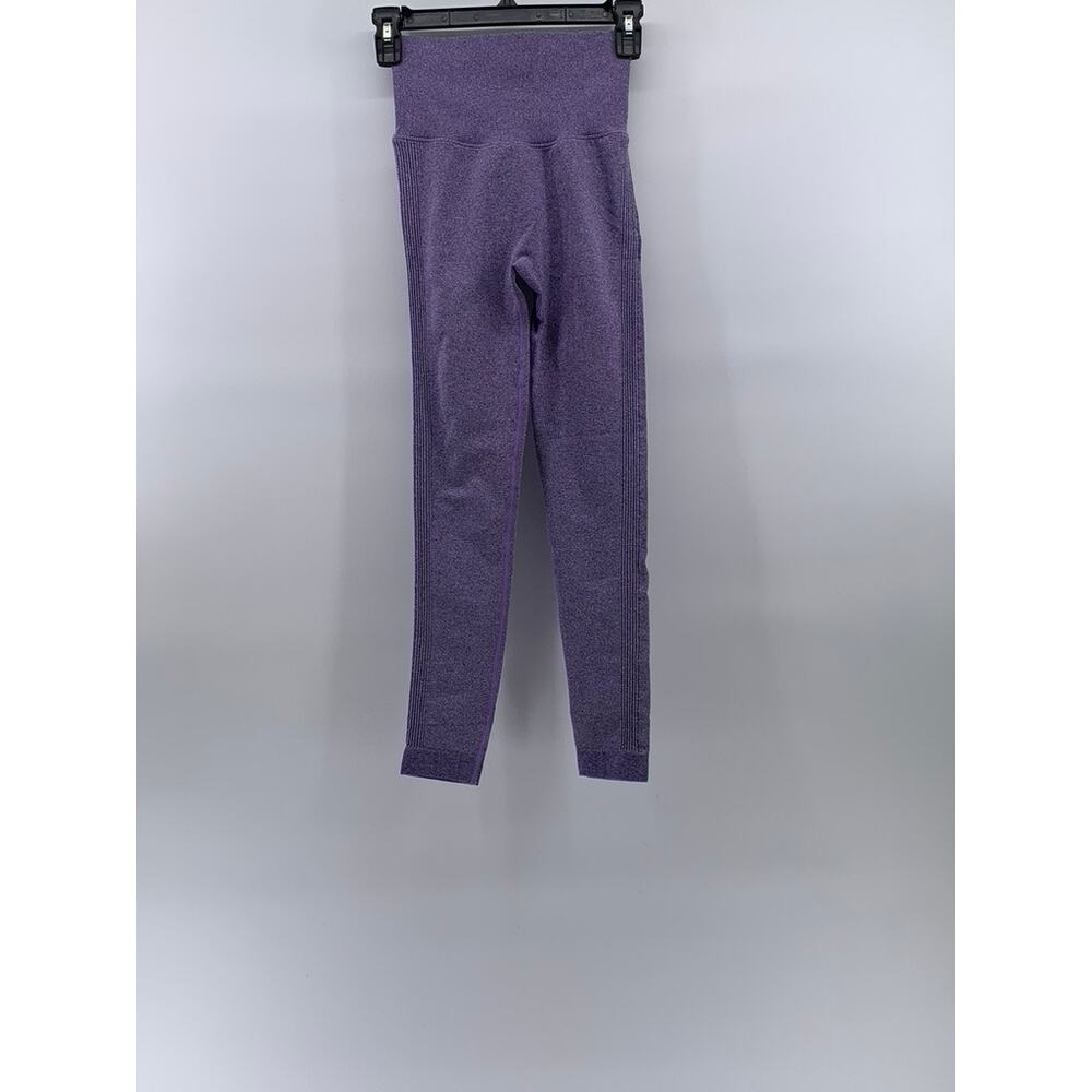 FASHION NOVA SPORT Women's Heathered Purple Scrunched High-Waist Leggings SZ XS